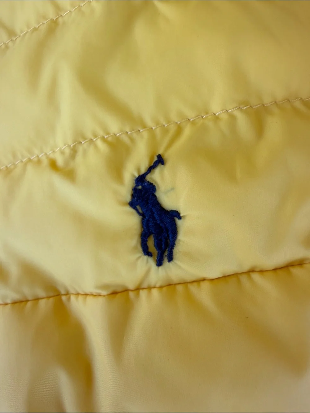 Polo Ralph Lauren Reversible Puffer Jacket Full Zip Blue Yellow 4T GUC